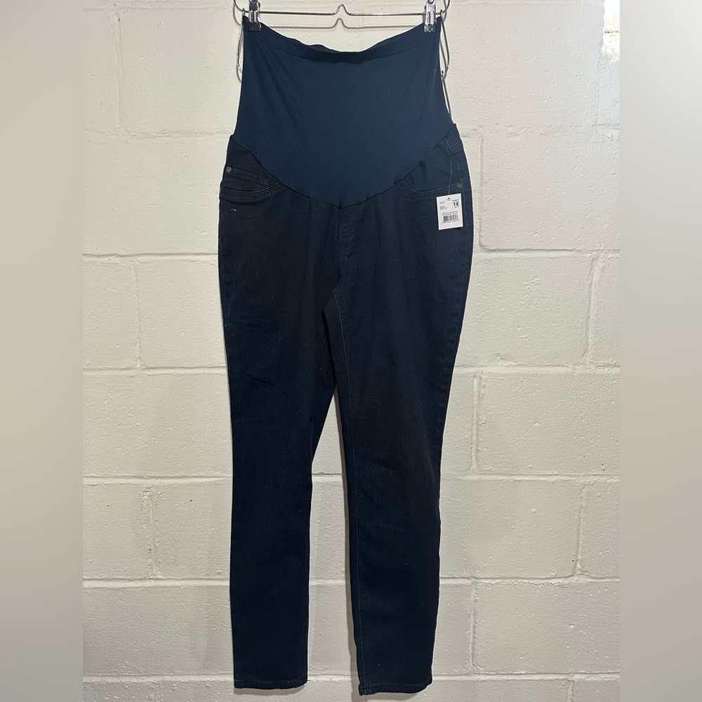 Plus Size Maternity Indigo Blue Skinny Jeans